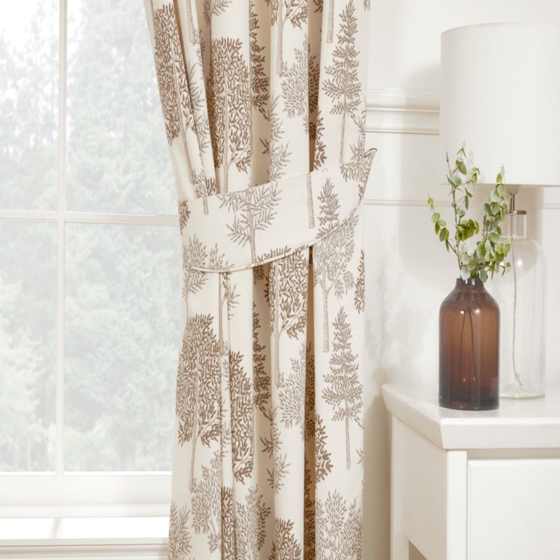 Coppice Natural Pencil Pleat Ready Made Curtains