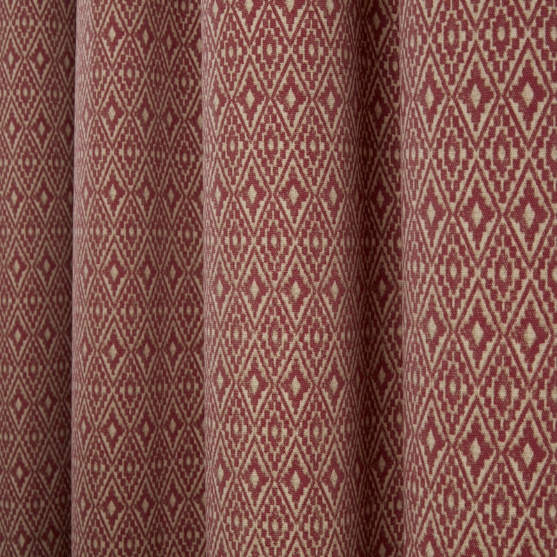 Aztec Salsa Pencil Pleat Ready Made Curtains