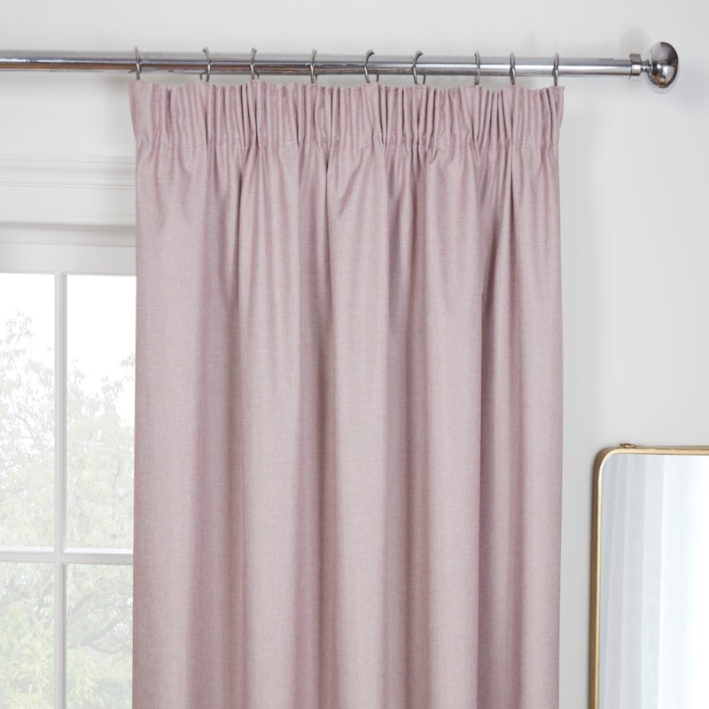 Eclipse Blush Pencil Pleat Ready Made Curtain