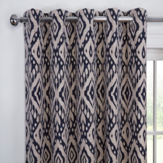 Marrakech Navy Ready Made Eyelet Curtain