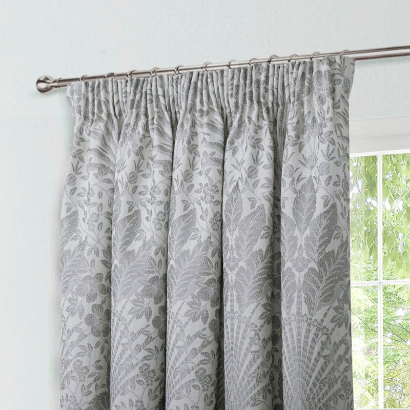 Keswick Natural Ready Made Pencil Pleat Curtain