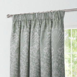 Keswick Sage Ready Made Pencil Pleat Curtain