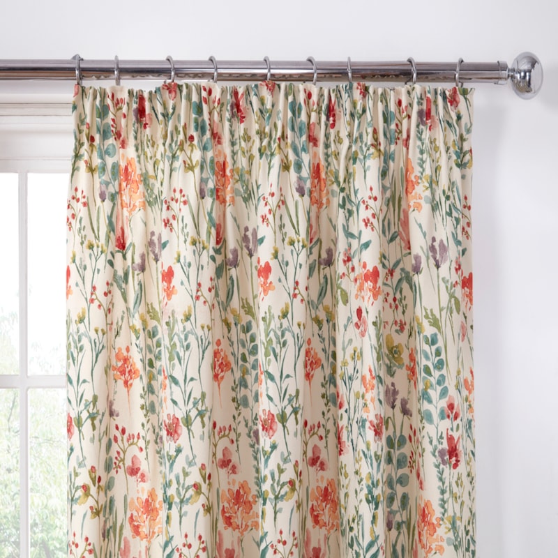 Amaryllius Multi  Pencil Pleat Ready Made Curtains