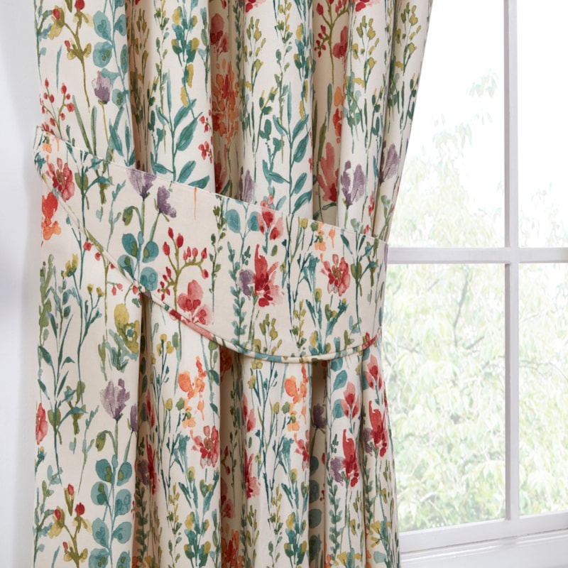 Amaryllius Multi  Pencil Pleat Ready Made Curtains