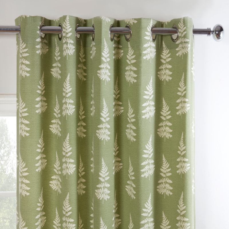 Esher Green Ready Made Eyelet Curtain