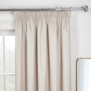 Eclipse Natural  Pencil Pleat Ready Made Curtain