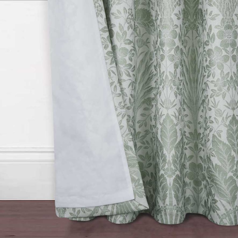 Keswick Sage Ready Made Pencil Pleat Curtain