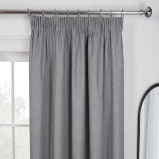 Eclipse Pewter Pencil Pleated Ready Made Curtains