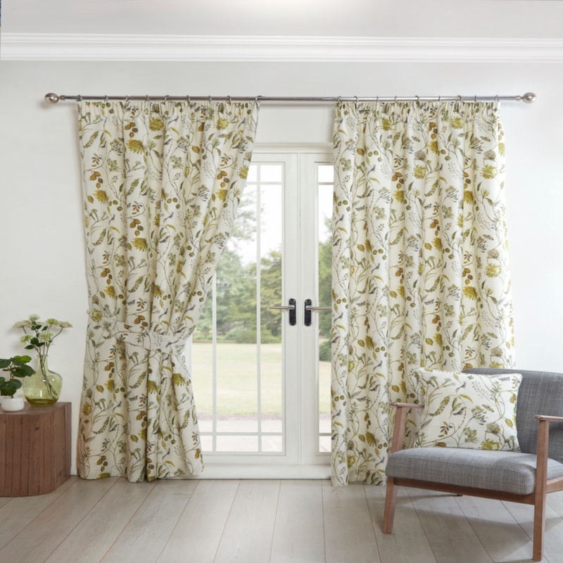 Grove fennel Ready Made Pencil Pleat Curtain