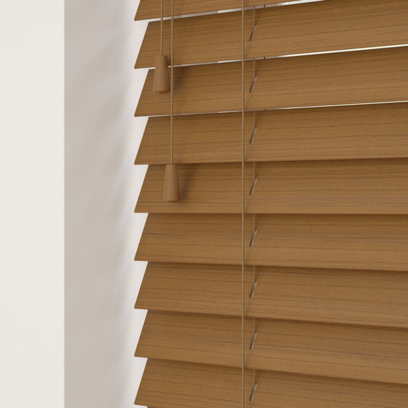 50mm Fauxwood Venetian Blinds - Amber