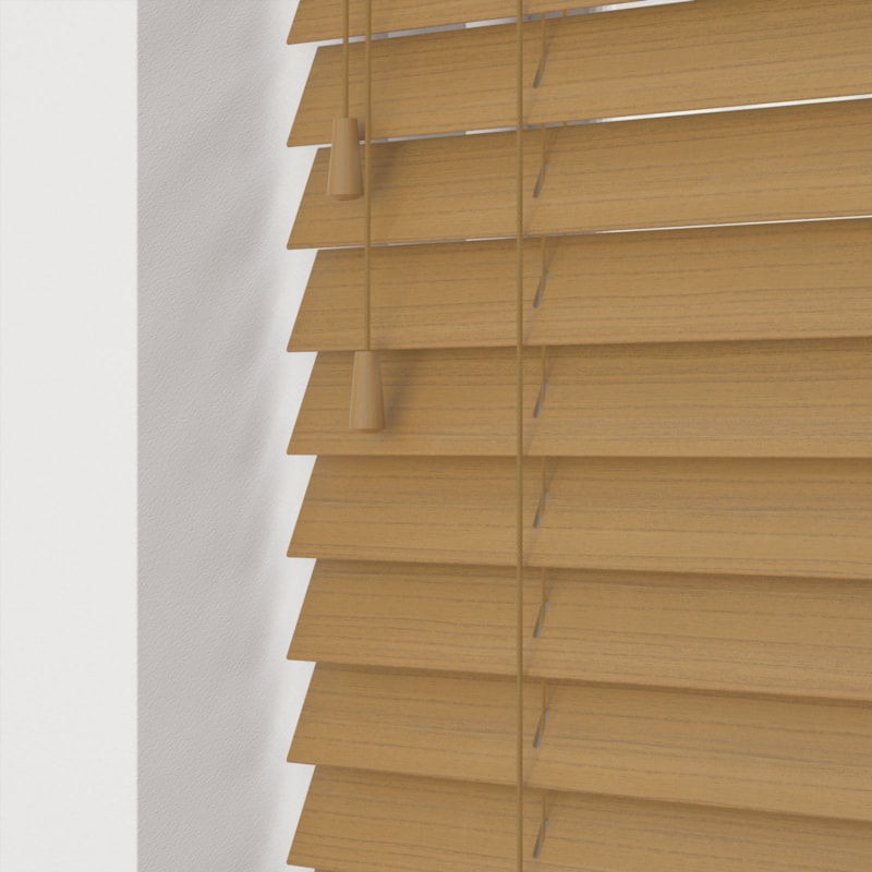 50mm Fauxwood Venetian Blinds - Desert Oak