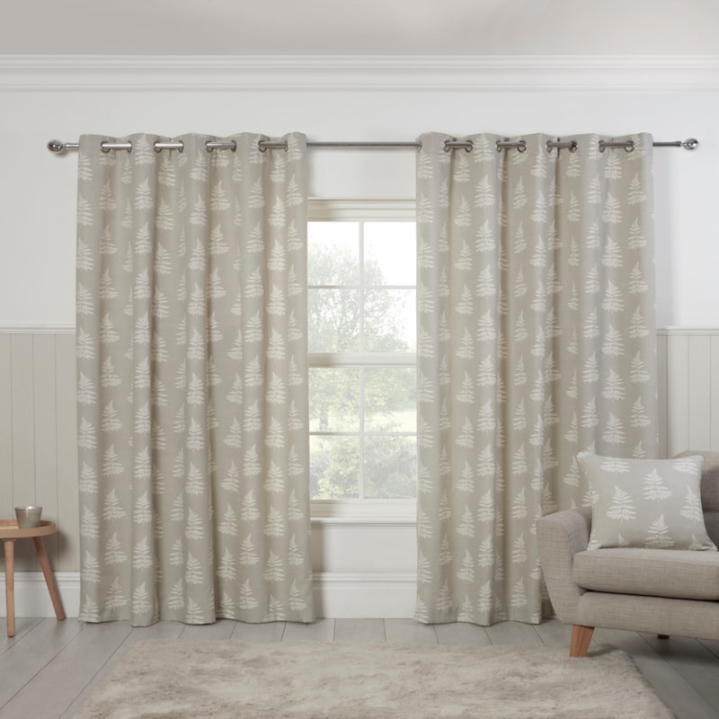 Esher Grey Ready made Eyelet Curtain