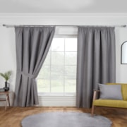 Eclipse Pewter Pencil Pleated Ready Made Curtains