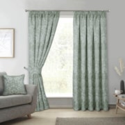 Keswick Sage Ready Made Pencil Pleat Curtain