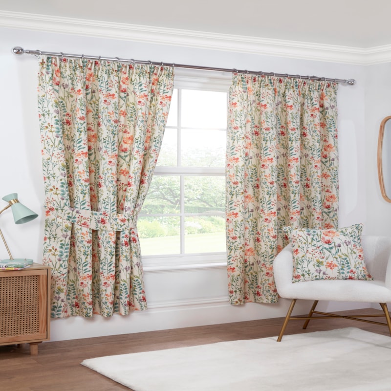 Amaryllius Multi  Pencil Pleat Ready Made Curtains