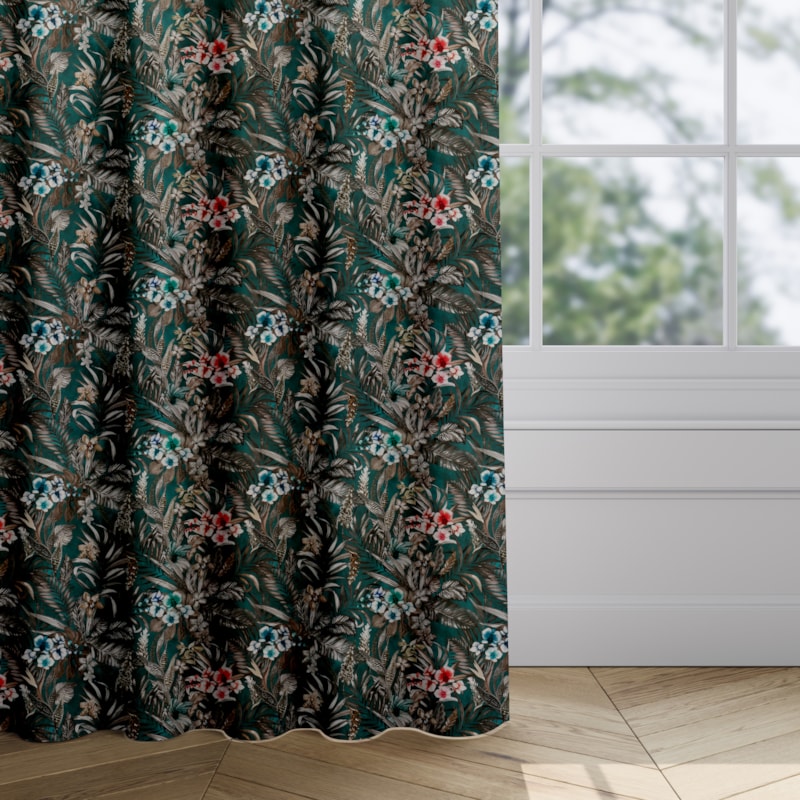 Made 2 Measure Curtain - Verdant Teal